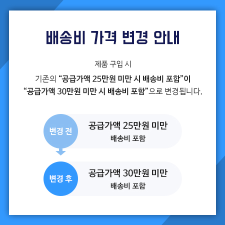 배송비 가격 변경 안내